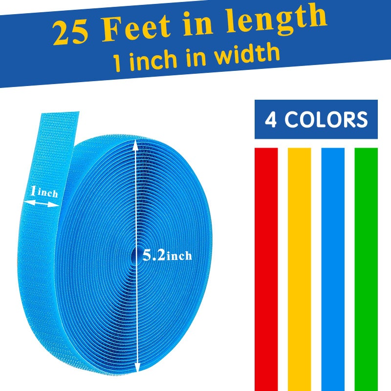 WAHXIAOSW 4 Rolls 100 Feet Carpet Marker Strips for Classroom Teachers and Social Distancing Nylon Carpet Strips Carpet Spots Strips Floor Carpet Markers Preschool and Kindergarten Childhood Education Seating - Image 2